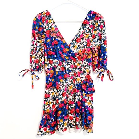 Majorelle Janelle Mini Dress in Patchwork Multi Color - Picture 5 of 7